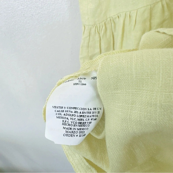 Abito Ruffle Sleeve Linen Relaxed Fit Dress - Picture 13 of 16